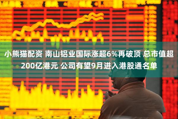 小熊猫配资 南山铝业国际涨超6%再破顶 总市值超200亿港元 公司有望9月进入港股通名单